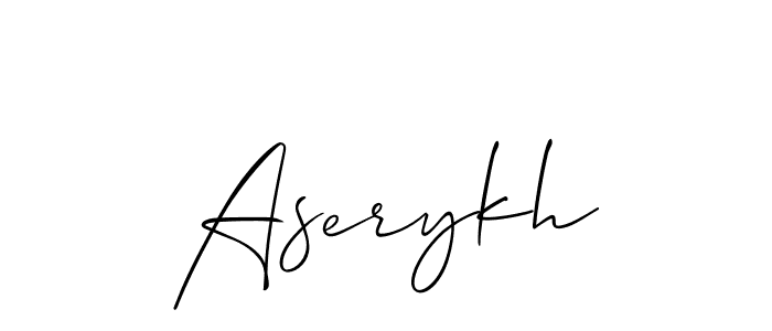 You should practise on your own different ways (Allison_Script) to write your name (Aserykh) in signature. don't let someone else do it for you. Aserykh signature style 2 images and pictures png