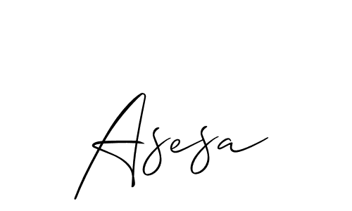 How to make Asesa signature? Allison_Script is a professional autograph style. Create handwritten signature for Asesa name. Asesa signature style 2 images and pictures png