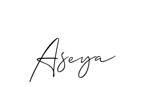 Similarly Allison_Script is the best handwritten signature design. Signature creator online .You can use it as an online autograph creator for name Aseya. Aseya signature style 2 images and pictures png