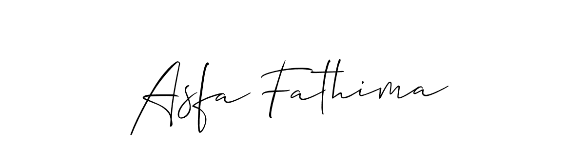 It looks lik you need a new signature style for name Asfa Fathima. Design unique handwritten (Allison_Script) signature with our free signature maker in just a few clicks. Asfa Fathima signature style 2 images and pictures png