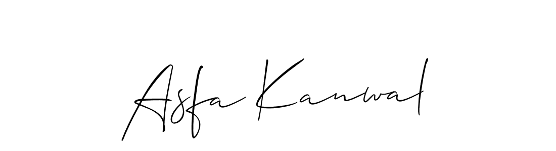 Also we have Asfa Kanwal name is the best signature style. Create professional handwritten signature collection using Allison_Script autograph style. Asfa Kanwal signature style 2 images and pictures png