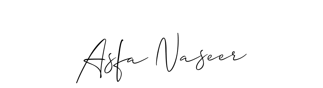 Design your own signature with our free online signature maker. With this signature software, you can create a handwritten (Allison_Script) signature for name Asfa Naseer. Asfa Naseer signature style 2 images and pictures png