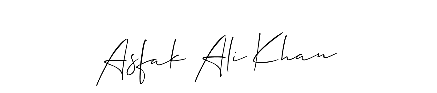 Allison_Script is a professional signature style that is perfect for those who want to add a touch of class to their signature. It is also a great choice for those who want to make their signature more unique. Get Asfak Ali Khan name to fancy signature for free. Asfak Ali Khan signature style 2 images and pictures png