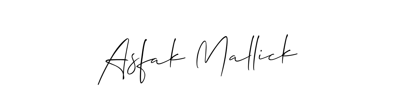 The best way (Allison_Script) to make a short signature is to pick only two or three words in your name. The name Asfak Mallick include a total of six letters. For converting this name. Asfak Mallick signature style 2 images and pictures png