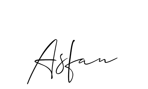 How to make Asfan name signature. Use Allison_Script style for creating short signs online. This is the latest handwritten sign. Asfan signature style 2 images and pictures png
