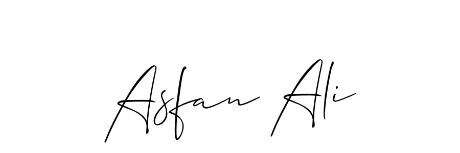 Also we have Asfan Ali name is the best signature style. Create professional handwritten signature collection using Allison_Script autograph style. Asfan Ali signature style 2 images and pictures png