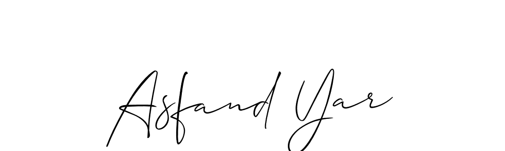 Similarly Allison_Script is the best handwritten signature design. Signature creator online .You can use it as an online autograph creator for name Asfand Yar. Asfand Yar signature style 2 images and pictures png