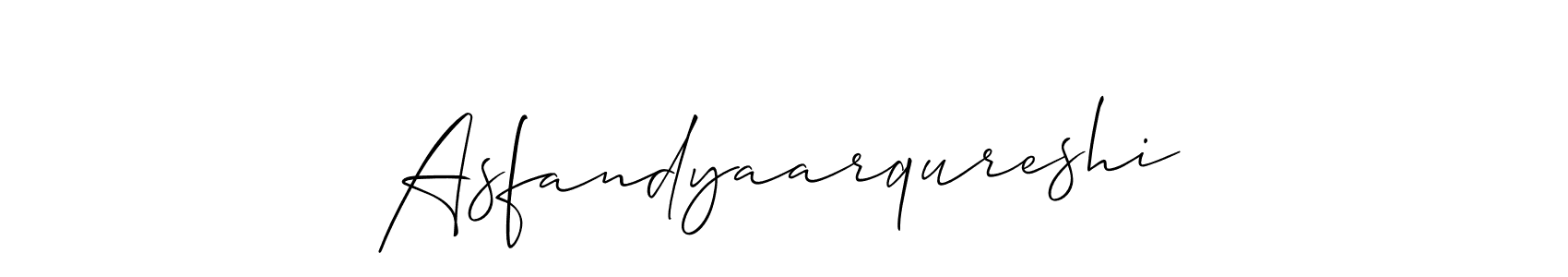 This is the best signature style for the Asfandyaarqureshi name. Also you like these signature font (Allison_Script). Mix name signature. Asfandyaarqureshi signature style 2 images and pictures png
