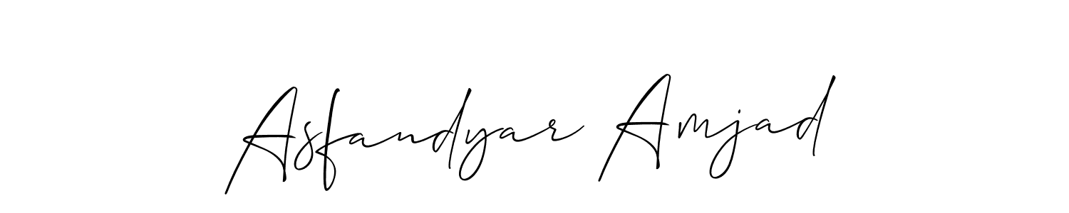 Make a short Asfandyar Amjad signature style. Manage your documents anywhere anytime using Allison_Script. Create and add eSignatures, submit forms, share and send files easily. Asfandyar Amjad signature style 2 images and pictures png