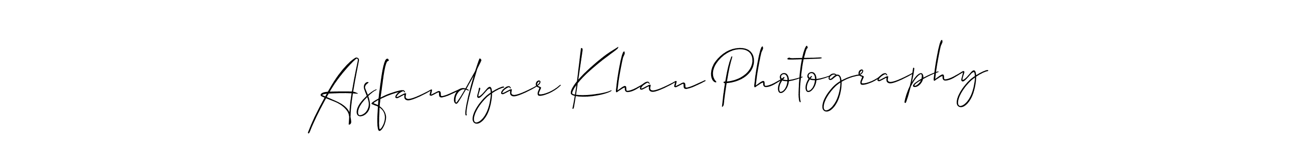 if you are searching for the best signature style for your name Asfandyar Khan Photography. so please give up your signature search. here we have designed multiple signature styles  using Allison_Script. Asfandyar Khan Photography signature style 2 images and pictures png