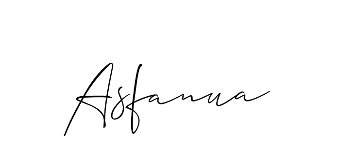 It looks lik you need a new signature style for name Asfanua. Design unique handwritten (Allison_Script) signature with our free signature maker in just a few clicks. Asfanua signature style 2 images and pictures png