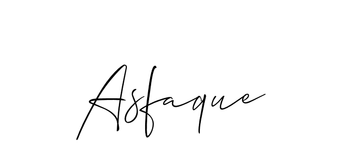 Use a signature maker to create a handwritten signature online. With this signature software, you can design (Allison_Script) your own signature for name Asfaque. Asfaque signature style 2 images and pictures png