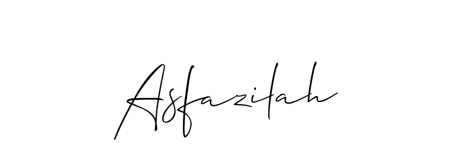 Use a signature maker to create a handwritten signature online. With this signature software, you can design (Allison_Script) your own signature for name Asfazilah. Asfazilah signature style 2 images and pictures png