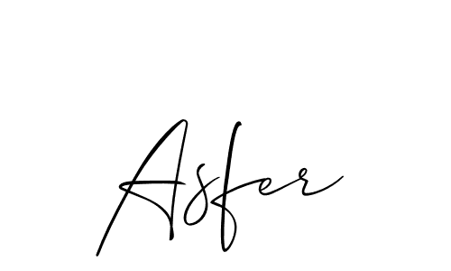 if you are searching for the best signature style for your name Asfer. so please give up your signature search. here we have designed multiple signature styles  using Allison_Script. Asfer signature style 2 images and pictures png