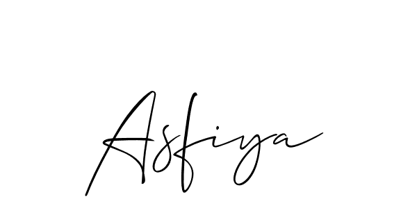 Design your own signature with our free online signature maker. With this signature software, you can create a handwritten (Allison_Script) signature for name Asfiya. Asfiya signature style 2 images and pictures png