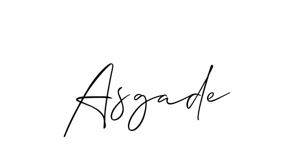 Similarly Allison_Script is the best handwritten signature design. Signature creator online .You can use it as an online autograph creator for name Asgade. Asgade signature style 2 images and pictures png