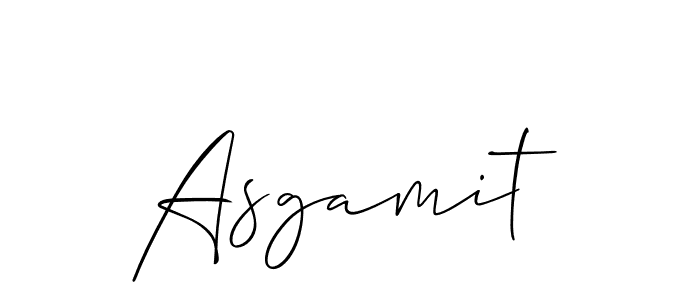 Use a signature maker to create a handwritten signature online. With this signature software, you can design (Allison_Script) your own signature for name Asgamit. Asgamit signature style 2 images and pictures png