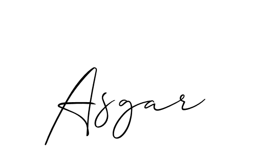 The best way (Allison_Script) to make a short signature is to pick only two or three words in your name. The name Asgar include a total of six letters. For converting this name. Asgar signature style 2 images and pictures png
