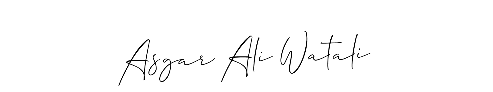 Make a beautiful signature design for name Asgar Ali Watali. With this signature (Allison_Script) style, you can create a handwritten signature for free. Asgar Ali Watali signature style 2 images and pictures png