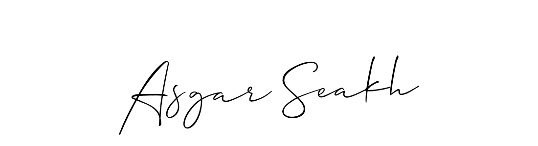 Also we have Asgar Seakh name is the best signature style. Create professional handwritten signature collection using Allison_Script autograph style. Asgar Seakh signature style 2 images and pictures png