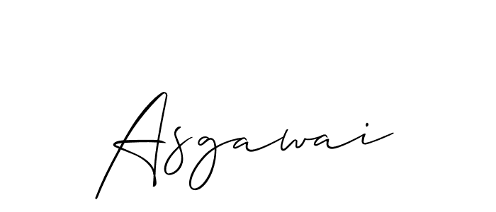 Allison_Script is a professional signature style that is perfect for those who want to add a touch of class to their signature. It is also a great choice for those who want to make their signature more unique. Get Asgawai name to fancy signature for free. Asgawai signature style 2 images and pictures png