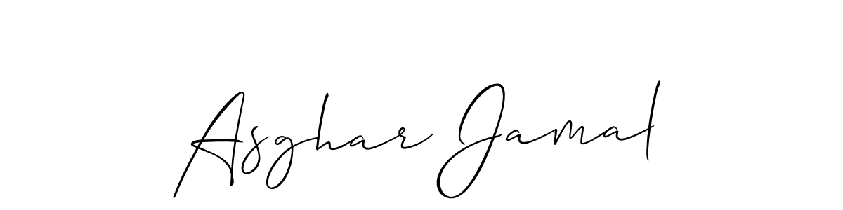 Use a signature maker to create a handwritten signature online. With this signature software, you can design (Allison_Script) your own signature for name Asghar Jamal. Asghar Jamal signature style 2 images and pictures png