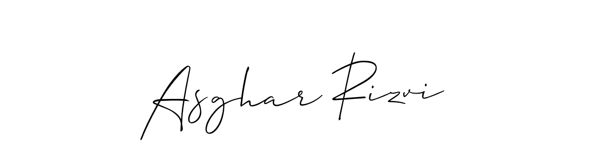 Similarly Allison_Script is the best handwritten signature design. Signature creator online .You can use it as an online autograph creator for name Asghar Rizvi. Asghar Rizvi signature style 2 images and pictures png