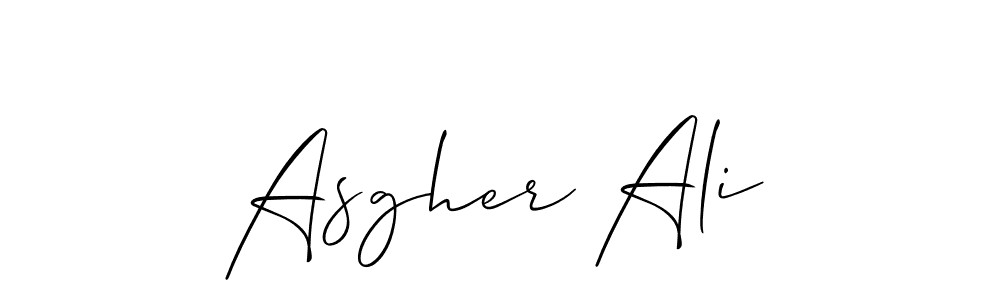 Make a beautiful signature design for name Asgher Ali. Use this online signature maker to create a handwritten signature for free. Asgher Ali signature style 2 images and pictures png