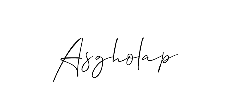 Allison_Script is a professional signature style that is perfect for those who want to add a touch of class to their signature. It is also a great choice for those who want to make their signature more unique. Get Asgholap name to fancy signature for free. Asgholap signature style 2 images and pictures png