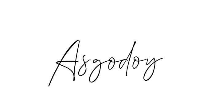 Design your own signature with our free online signature maker. With this signature software, you can create a handwritten (Allison_Script) signature for name Asgodoy. Asgodoy signature style 2 images and pictures png