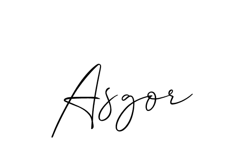 Allison_Script is a professional signature style that is perfect for those who want to add a touch of class to their signature. It is also a great choice for those who want to make their signature more unique. Get Asgor name to fancy signature for free. Asgor signature style 2 images and pictures png