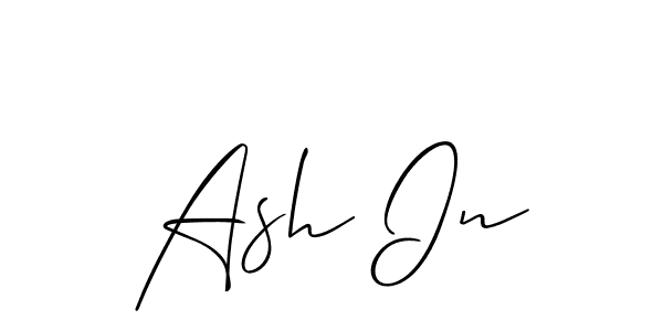 Ash In stylish signature style. Best Handwritten Sign (Allison_Script) for my name. Handwritten Signature Collection Ideas for my name Ash In. Ash In signature style 2 images and pictures png