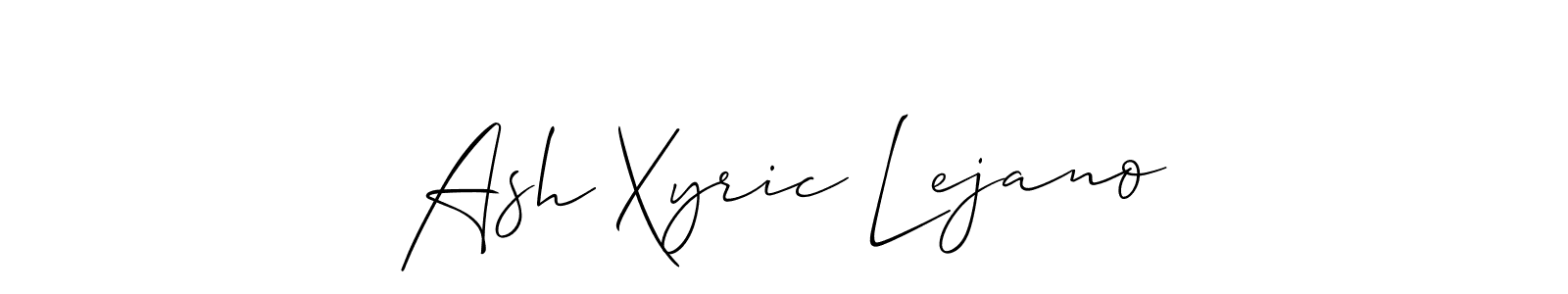 Similarly Allison_Script is the best handwritten signature design. Signature creator online .You can use it as an online autograph creator for name Ash Xyric Lejano. Ash Xyric Lejano signature style 2 images and pictures png