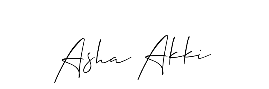 Best and Professional Signature Style for Asha Akki. Allison_Script Best Signature Style Collection. Asha Akki signature style 2 images and pictures png