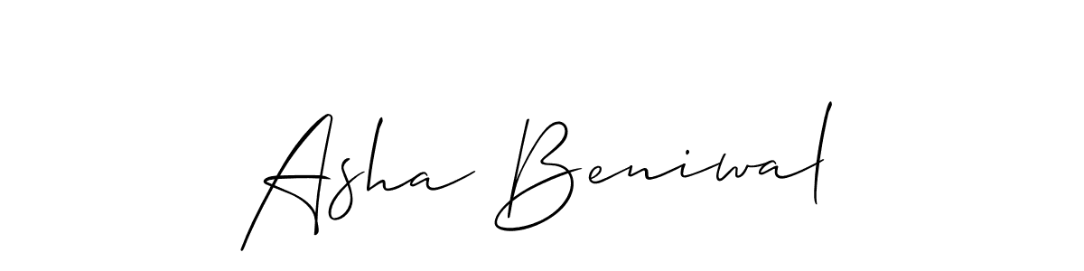 Make a beautiful signature design for name Asha Beniwal. Use this online signature maker to create a handwritten signature for free. Asha Beniwal signature style 2 images and pictures png