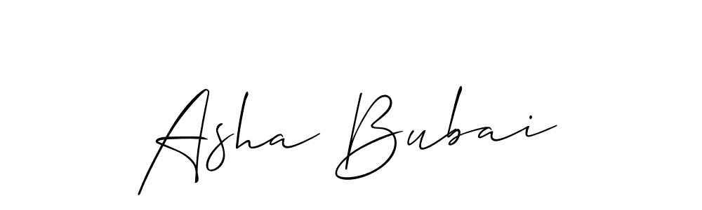 Asha Bubai stylish signature style. Best Handwritten Sign (Allison_Script) for my name. Handwritten Signature Collection Ideas for my name Asha Bubai. Asha Bubai signature style 2 images and pictures png