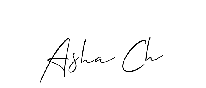 Best and Professional Signature Style for Asha Ch. Allison_Script Best Signature Style Collection. Asha Ch signature style 2 images and pictures png