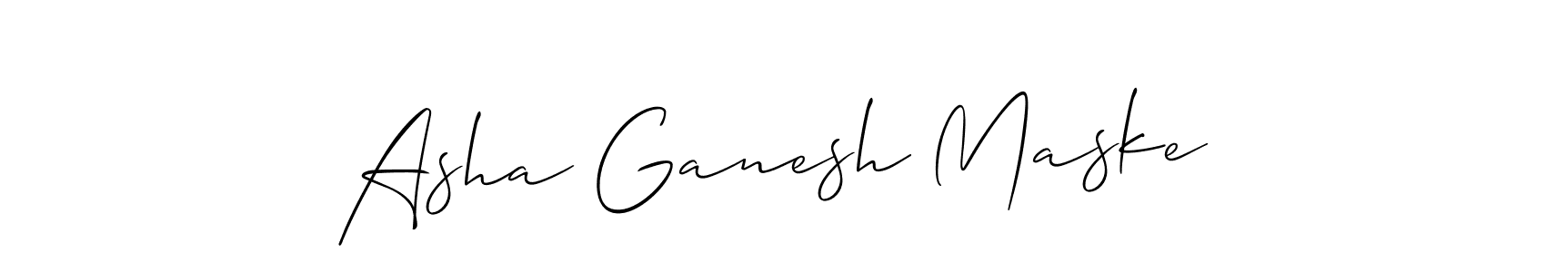 You can use this online signature creator to create a handwritten signature for the name Asha Ganesh Maske. This is the best online autograph maker. Asha Ganesh Maske signature style 2 images and pictures png