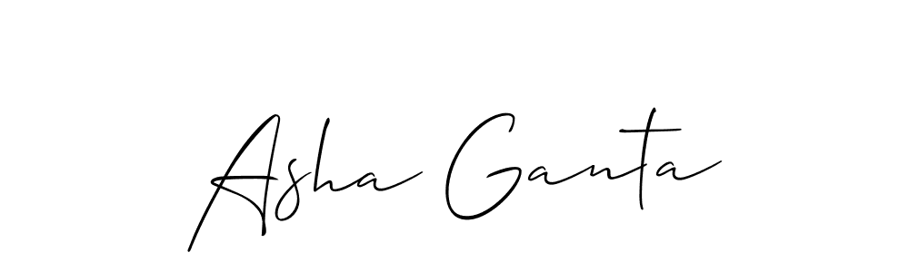 Make a beautiful signature design for name Asha Ganta. Use this online signature maker to create a handwritten signature for free. Asha Ganta signature style 2 images and pictures png