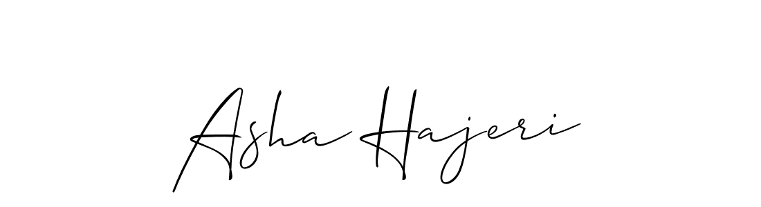 How to make Asha Hajeri signature? Allison_Script is a professional autograph style. Create handwritten signature for Asha Hajeri name. Asha Hajeri signature style 2 images and pictures png