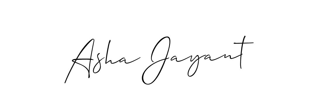 Asha Jayant stylish signature style. Best Handwritten Sign (Allison_Script) for my name. Handwritten Signature Collection Ideas for my name Asha Jayant. Asha Jayant signature style 2 images and pictures png