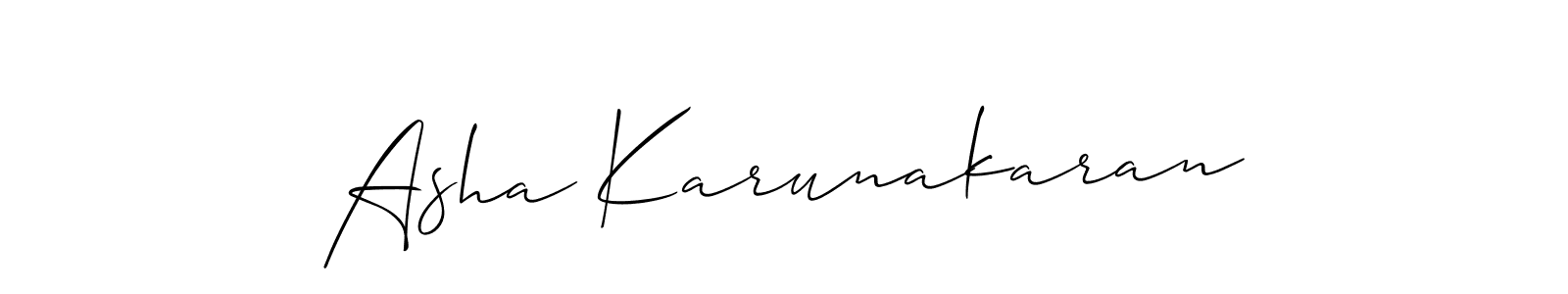 Best and Professional Signature Style for Asha Karunakaran. Allison_Script Best Signature Style Collection. Asha Karunakaran signature style 2 images and pictures png