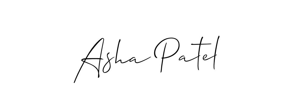 Design your own signature with our free online signature maker. With this signature software, you can create a handwritten (Allison_Script) signature for name Asha Patel. Asha Patel signature style 2 images and pictures png