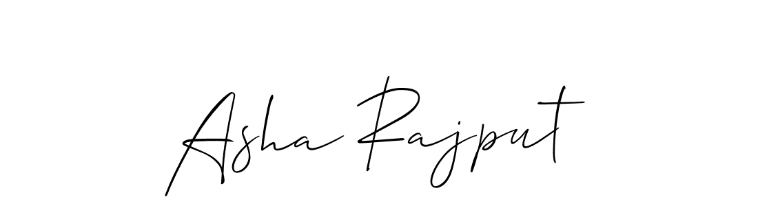 You should practise on your own different ways (Allison_Script) to write your name (Asha Rajput) in signature. don't let someone else do it for you. Asha Rajput signature style 2 images and pictures png