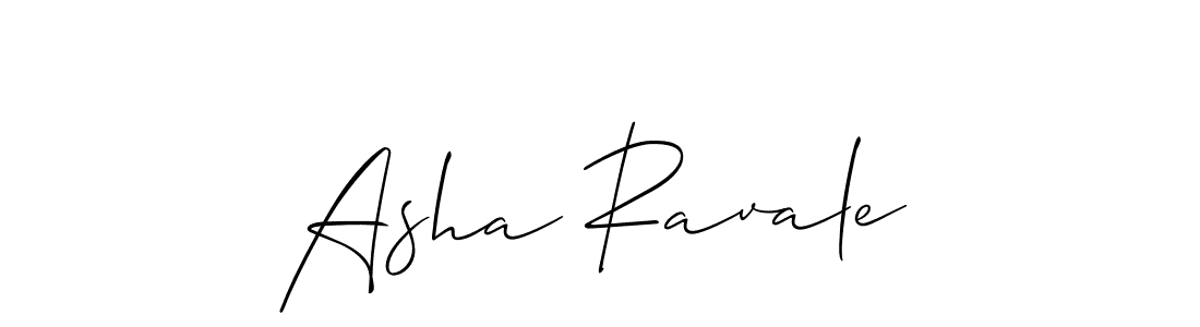 How to make Asha Ravale name signature. Use Allison_Script style for creating short signs online. This is the latest handwritten sign. Asha Ravale signature style 2 images and pictures png