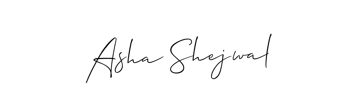 How to make Asha Shejwal signature? Allison_Script is a professional autograph style. Create handwritten signature for Asha Shejwal name. Asha Shejwal signature style 2 images and pictures png