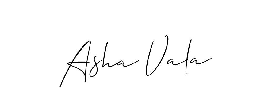 You should practise on your own different ways (Allison_Script) to write your name (Asha Vala) in signature. don't let someone else do it for you. Asha Vala signature style 2 images and pictures png