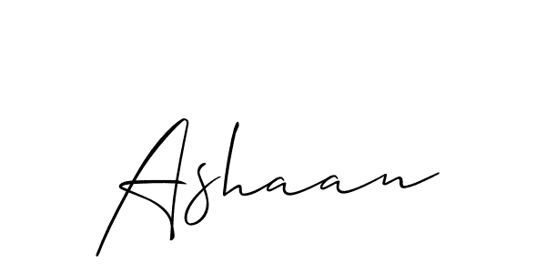 Create a beautiful signature design for name Ashaan. With this signature (Allison_Script) fonts, you can make a handwritten signature for free. Ashaan signature style 2 images and pictures png