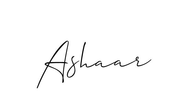 Make a beautiful signature design for name Ashaar. Use this online signature maker to create a handwritten signature for free. Ashaar signature style 2 images and pictures png