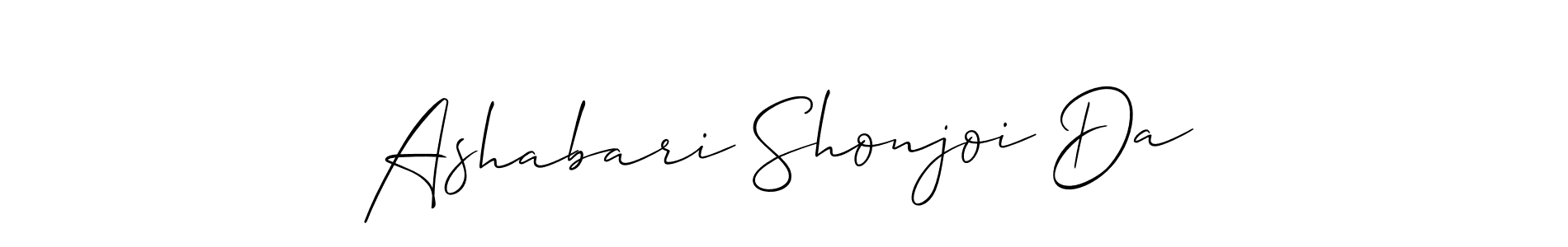 Check out images of Autograph of Ashabari Shonjoi Da name. Actor Ashabari Shonjoi Da Signature Style. Allison_Script is a professional sign style online. Ashabari Shonjoi Da signature style 2 images and pictures png